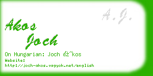 akos joch business card